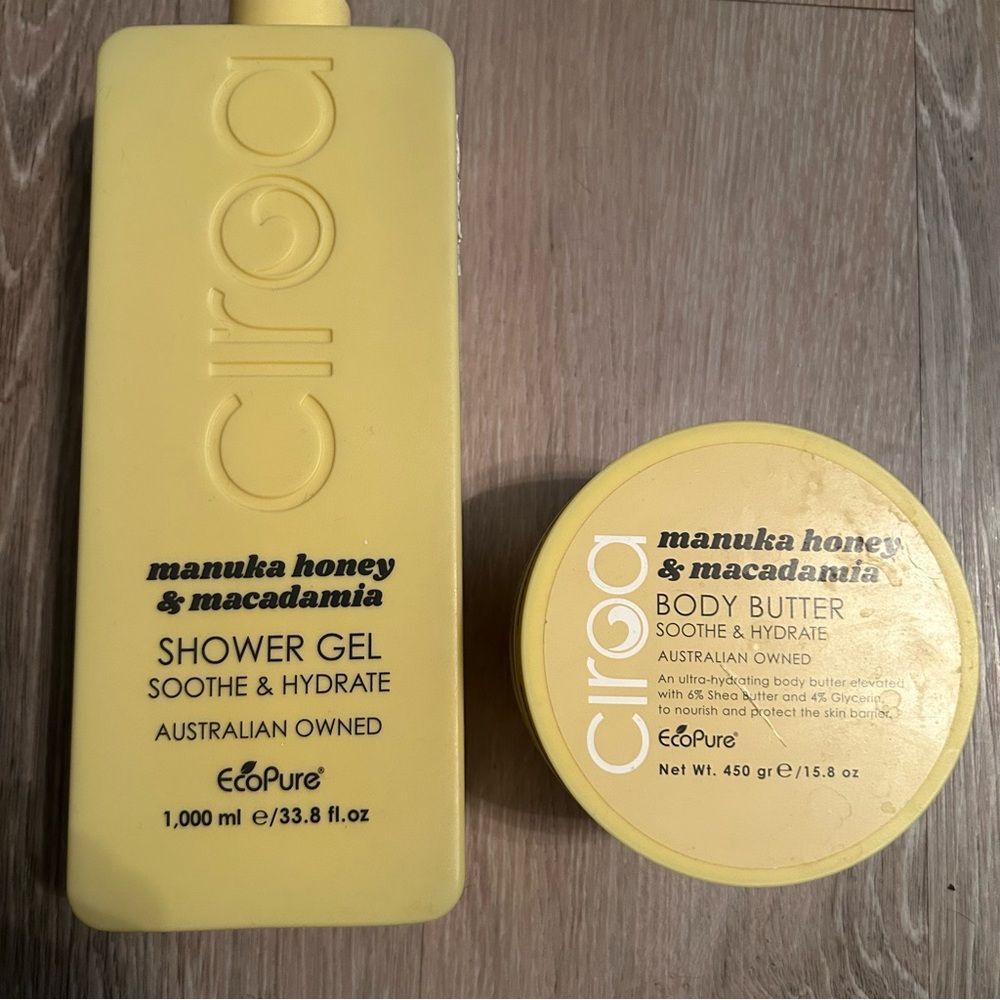 NEW CIROA Manuka honey Macadamia Duo Body Butter & Body Wash Gift Set 33.8, 15.8